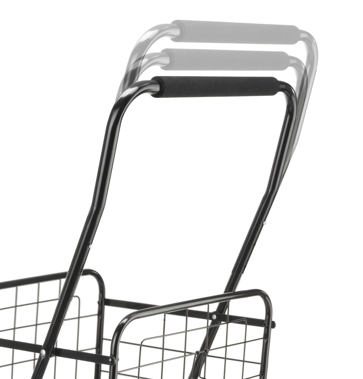 Black Adjustable Steel Rolling Cart Q7149