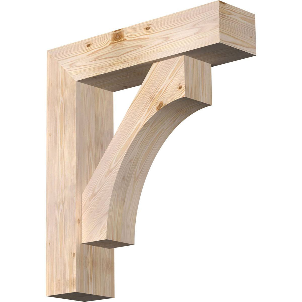 Westlake Block Smooth Bracket with Offset Brace, Douglas Fir L16562