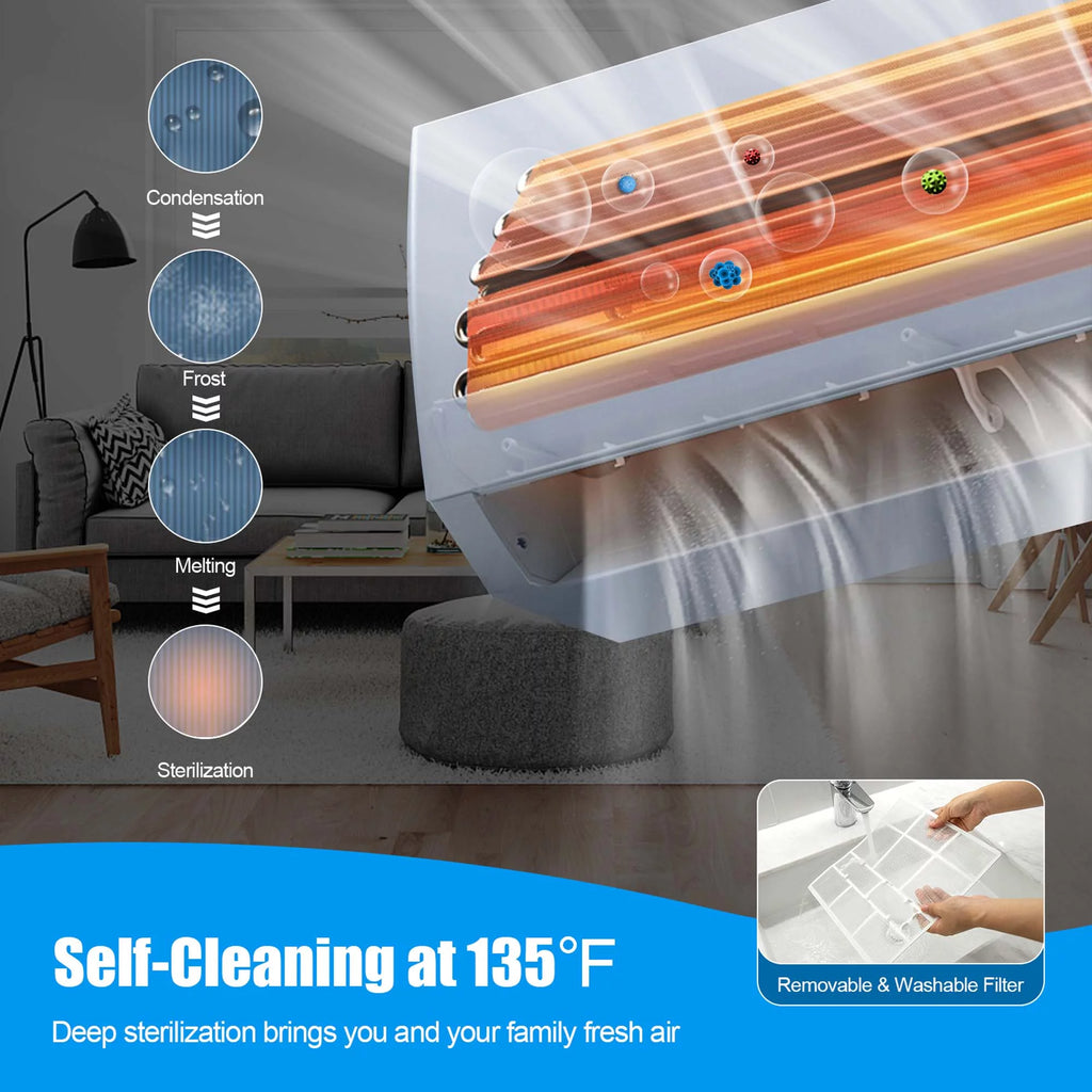 9000 BTU Split Air Conditioner & Heater V442