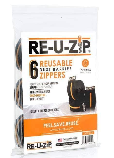 Red Reusable Dust Barrier Zipper 6 Pack Z581011