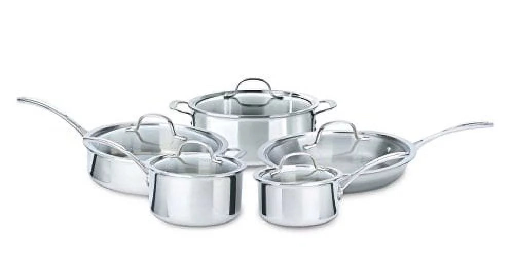 10 Piece Tri-Ply Stainless Steel Cookware Set U123
