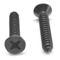 #4-24 x 7/16 Phillips Flat Head Sheet Metal Screw Black Oxide M63133