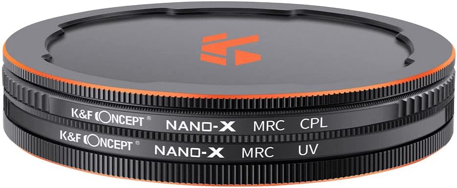 77mm Circular Polarizer & MC UV Filter Kit (2 pcs) with Lens Cap, Multi-Layer Coatings M47855