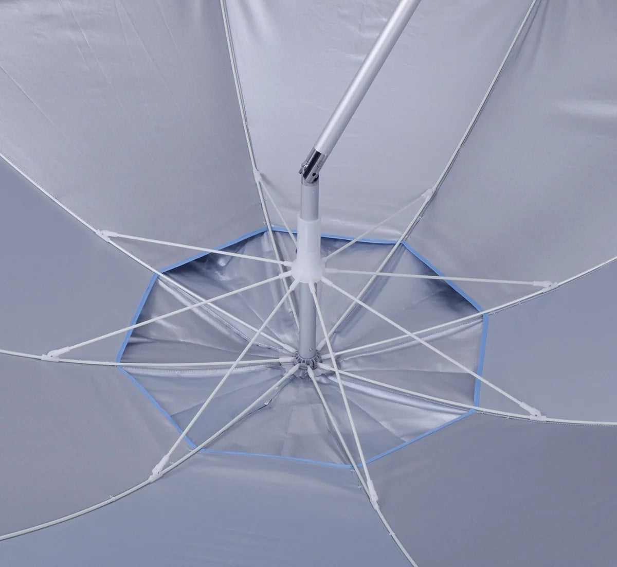 7 ft Fiberglass Beach Umbrella with Folding Anchor Base C624662