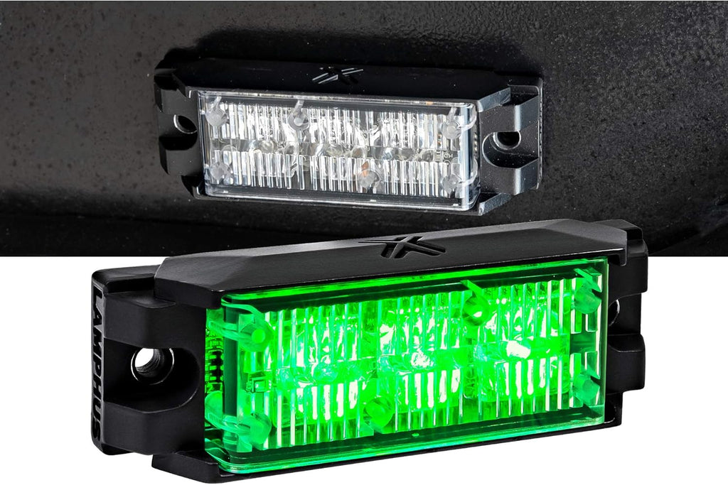 4pc 3.5" 3W RED LED Flashing Strobe Light Head Surface-Mount J80234