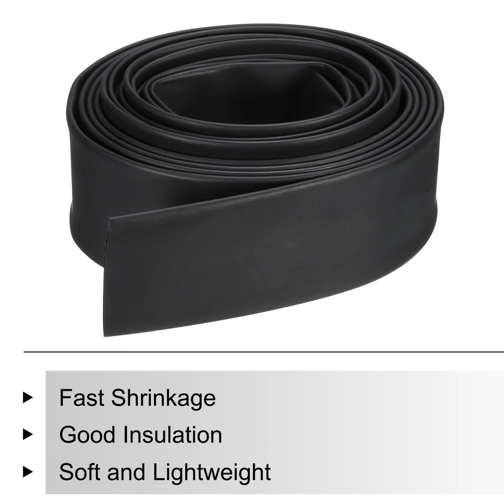 40mm Dia 16ft 4:1 Dual Wall Adhesive Lined Black Heat Shrink Tubing D298