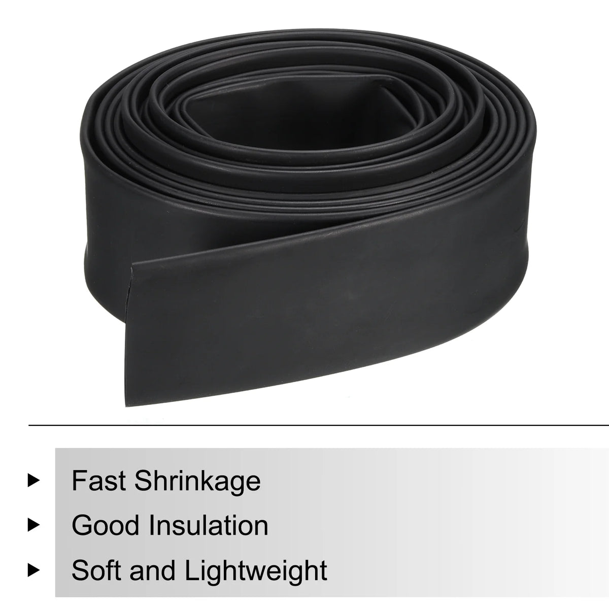 40mm Dia 16ft 4:1 Dual Wall Adhesive Lined Black Heat Shrink Tubing D298