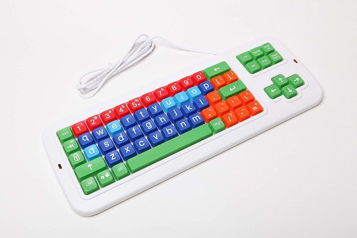 Colored Keyboard with Lowercase Large Letters J928383