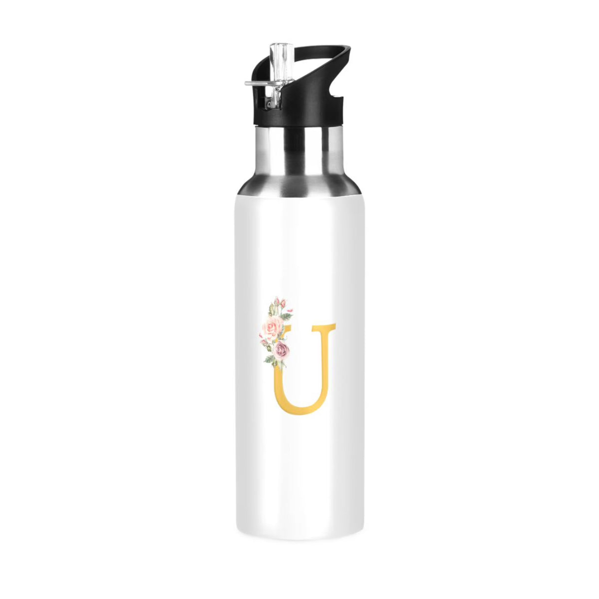 Stainless Steel Insulated Water Bottle with Straw Lid H55349