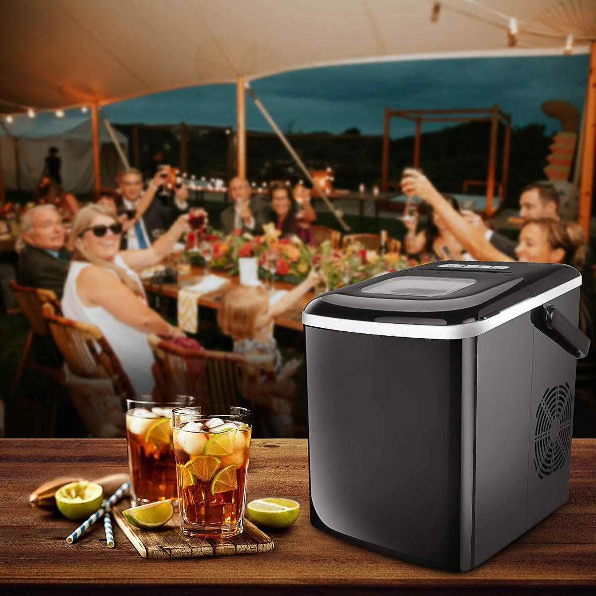 Portable Countertop Ice Maker with 2 Ice Cube Sizes C493