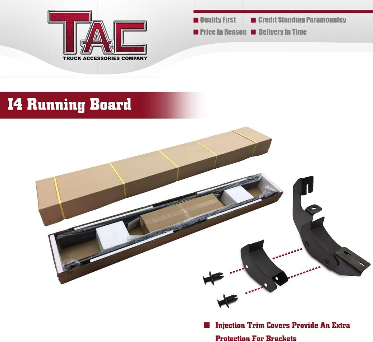 Black Aluminum Side Steps Running Boards for RAM 1500 Quad Cab 2Pcs N70547