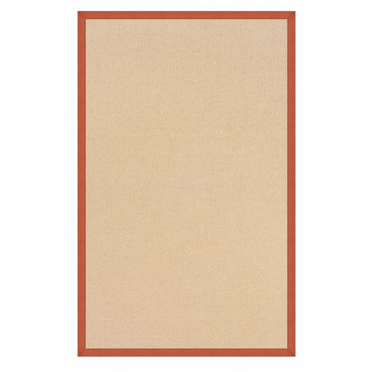 Machine Tufted Wool 8'x11' Rug in Natural and Burnt Orange C19231