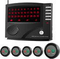 Wireless Call System with 5 Dual Function Call Buttons and 1 Central Monitoring Unit I33602