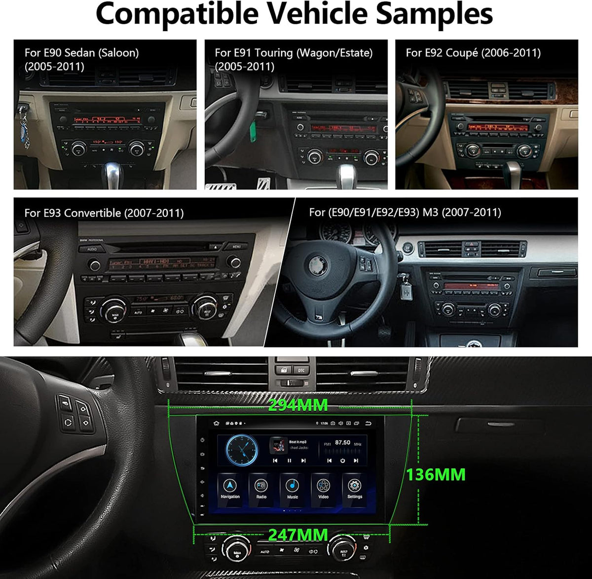 9 Inch Car Stereo Receiver with Bluetooth 5.0 D684