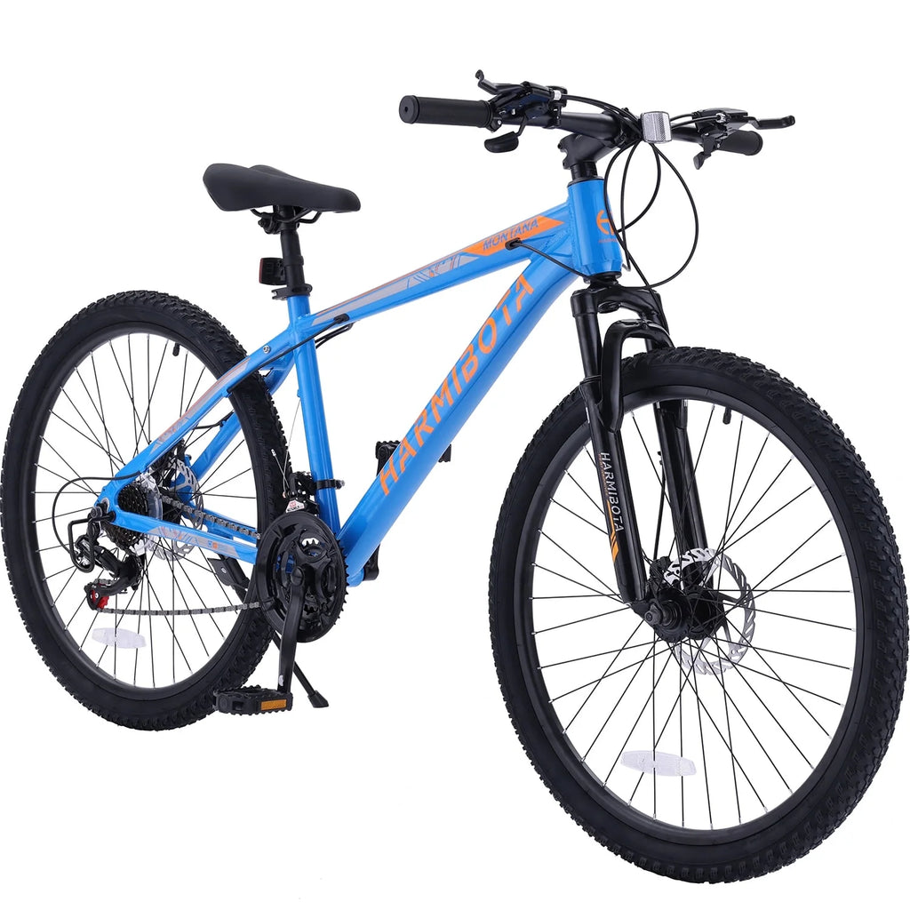 26 Aluminum Mountain Bike with Disc Brakes & Suspension, Black G3958