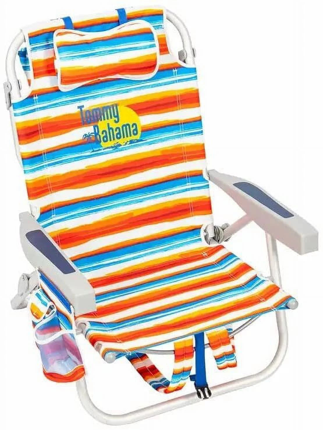 Backpack Beach Chair 5-Position Lay Flat Insulated Cooler W466