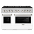 48 6.7 cu. ft. Gas Range with Convection Oven in Stainless Steel with White Matte Doors Z364