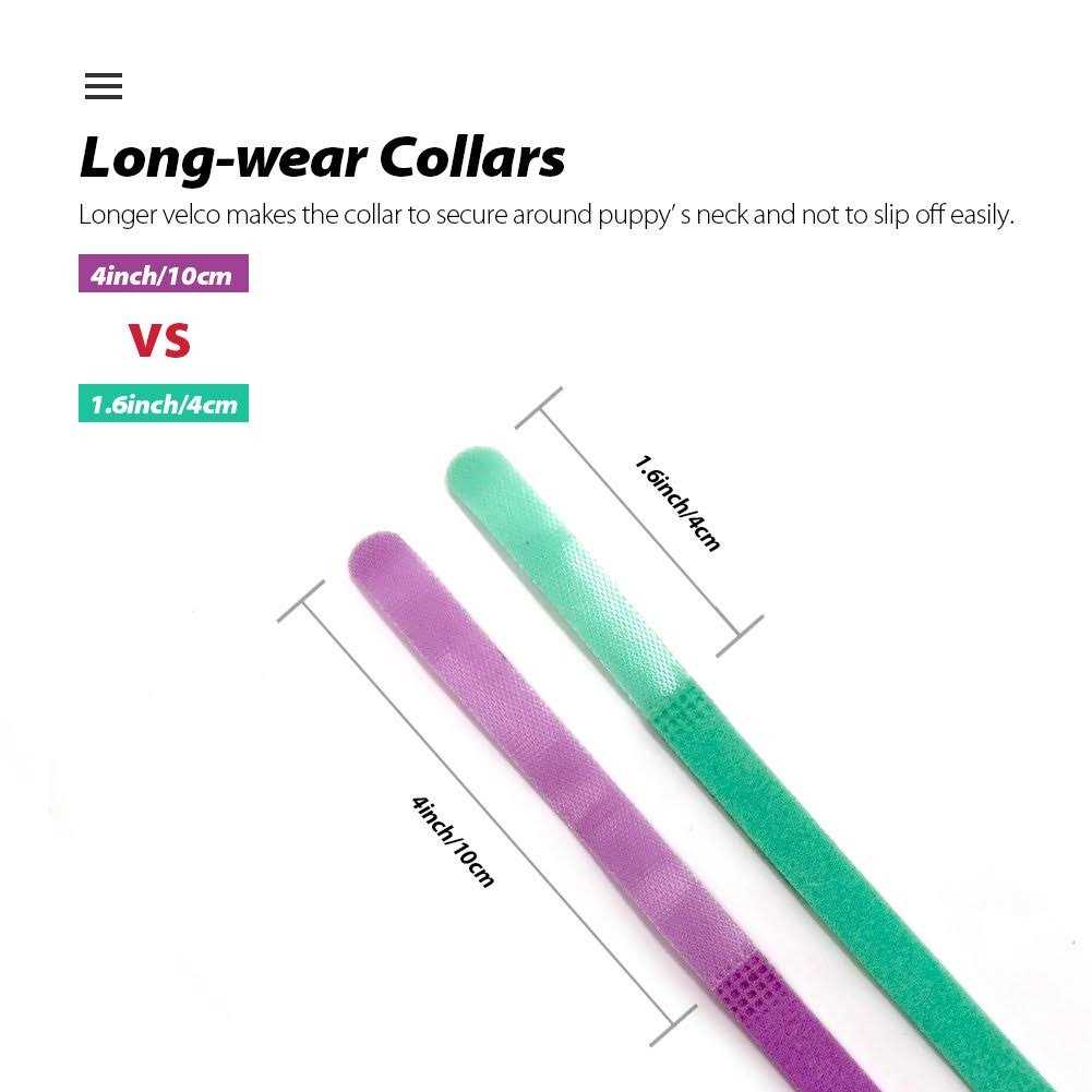 Puppy Whelping Collars 15 Colors Double-Sided Soft Adjustable ID Bands O61574