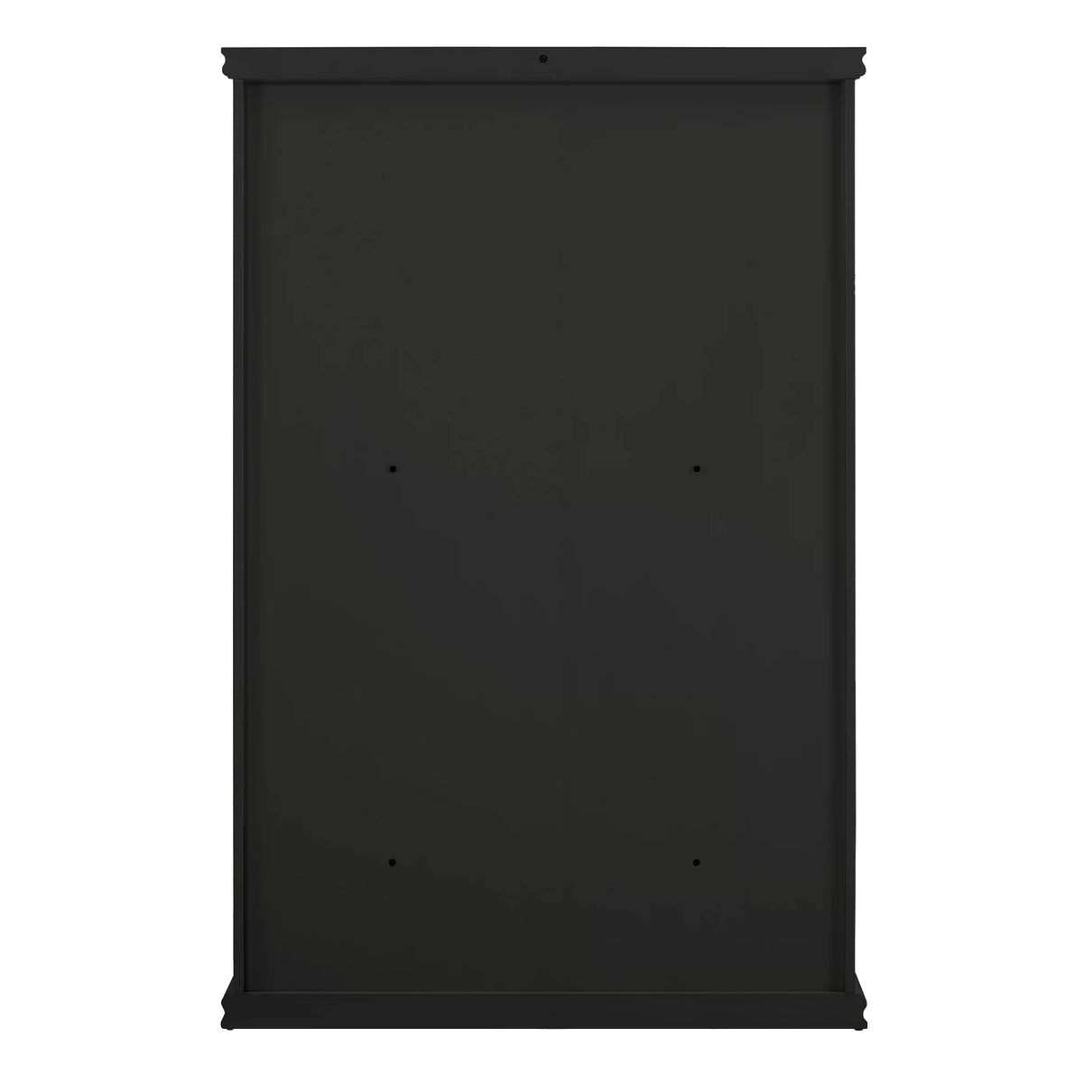 Black Storage Cabinet with Tempered Glass Doors and Triple Drawers O73612