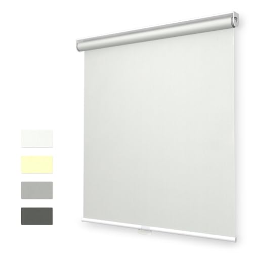 White Cordless Blackout Roller Blind W711251