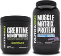 Unflavored Creatine Monohydrate and Confetti Cake Protein Powder Supplement Bundle O648308