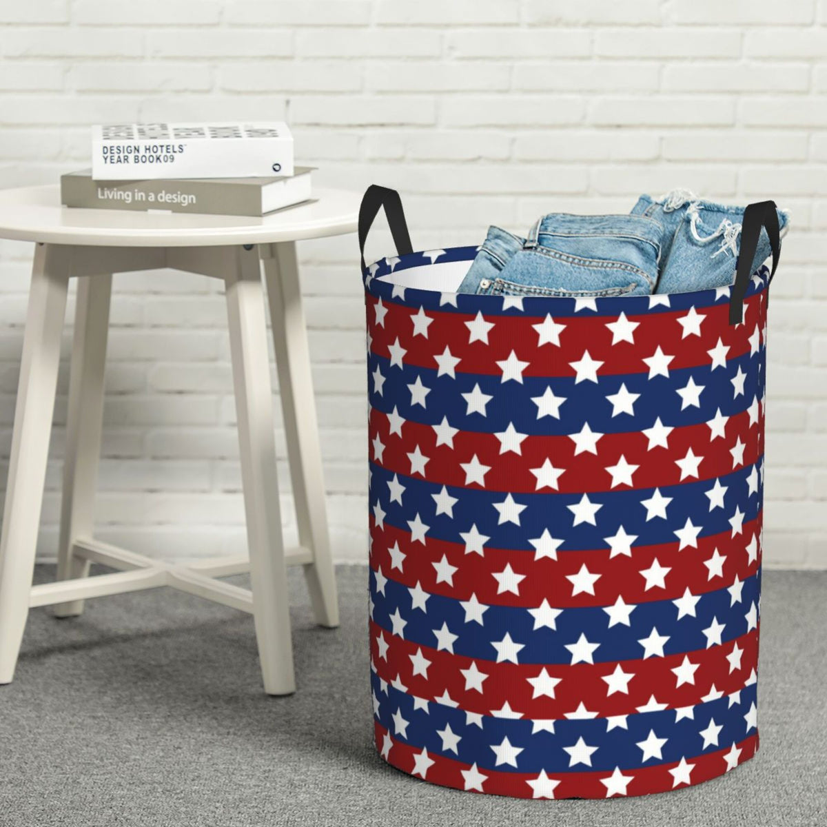 Round Waterproof Collapsible Laundry Basket L787