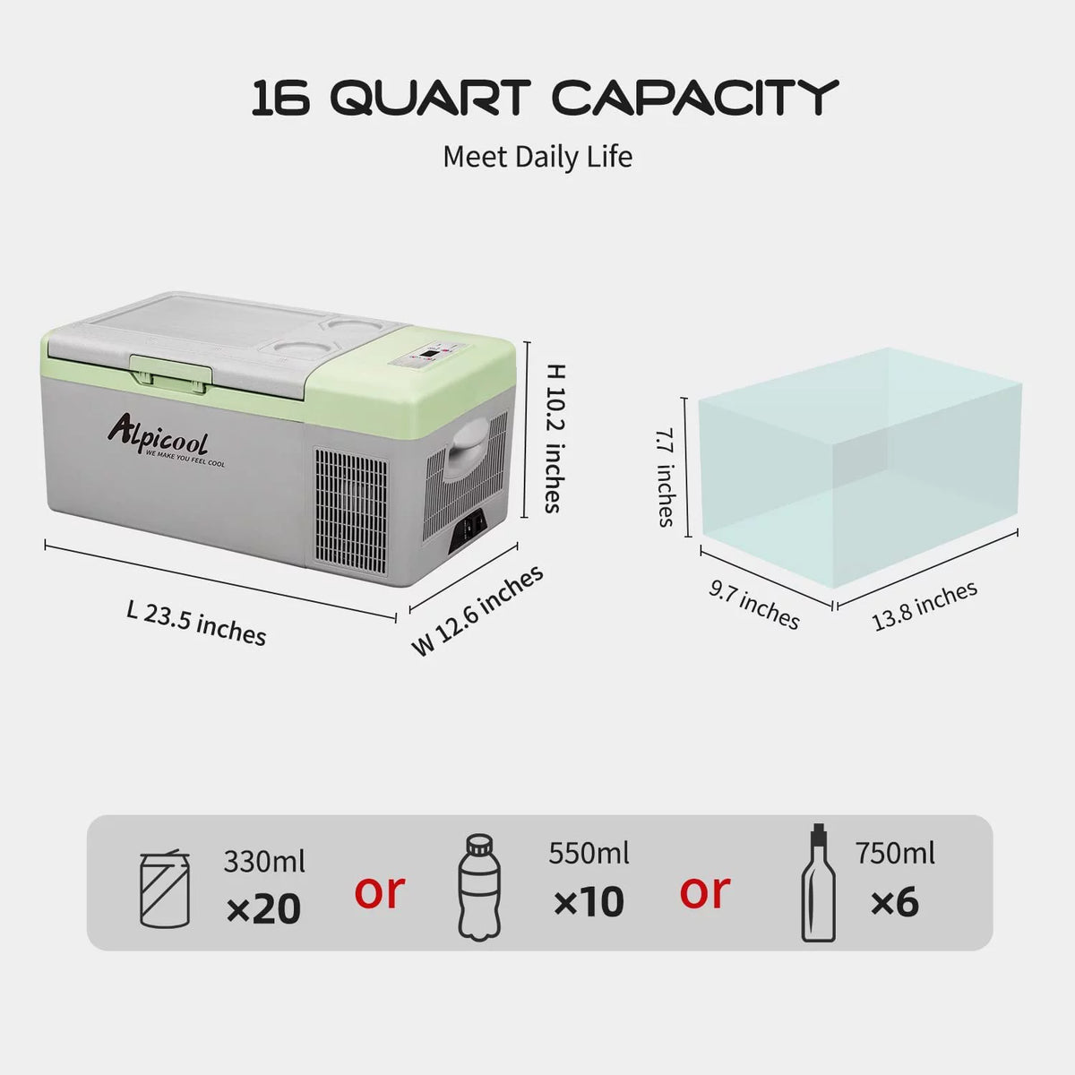 Portable 12 Volt Car Refrigerator 53 Quart Freezer G71726
