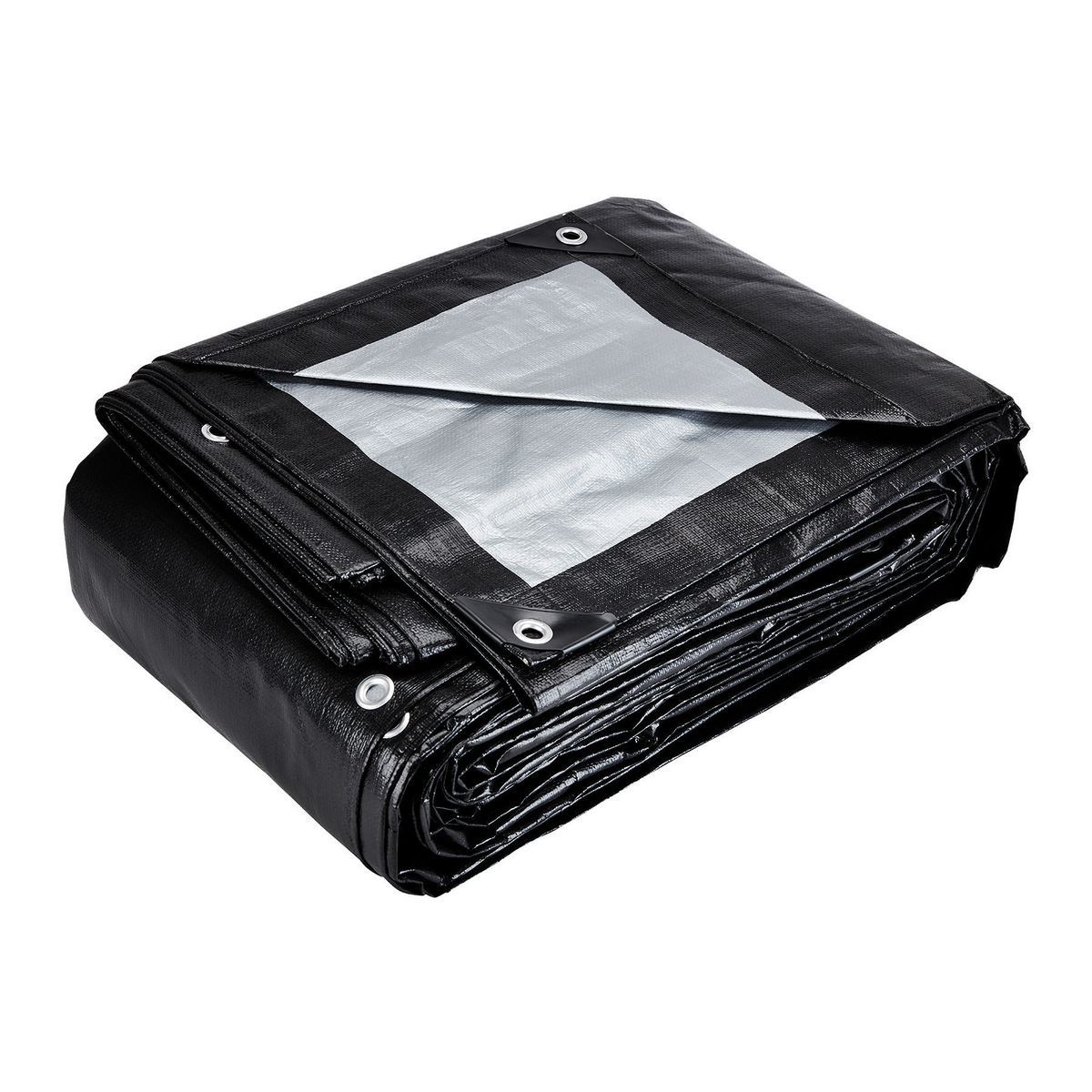 20 ft. x 30 ft. Silver and Black Weather-Resistant Tarp G674