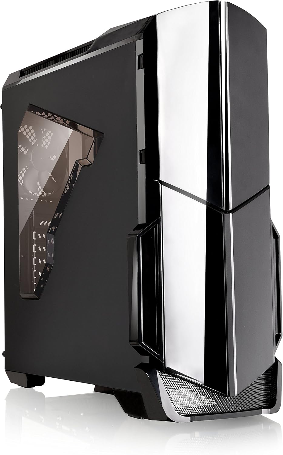 Black Tempered Glass Micro ATX Gaming Computer Case I3342