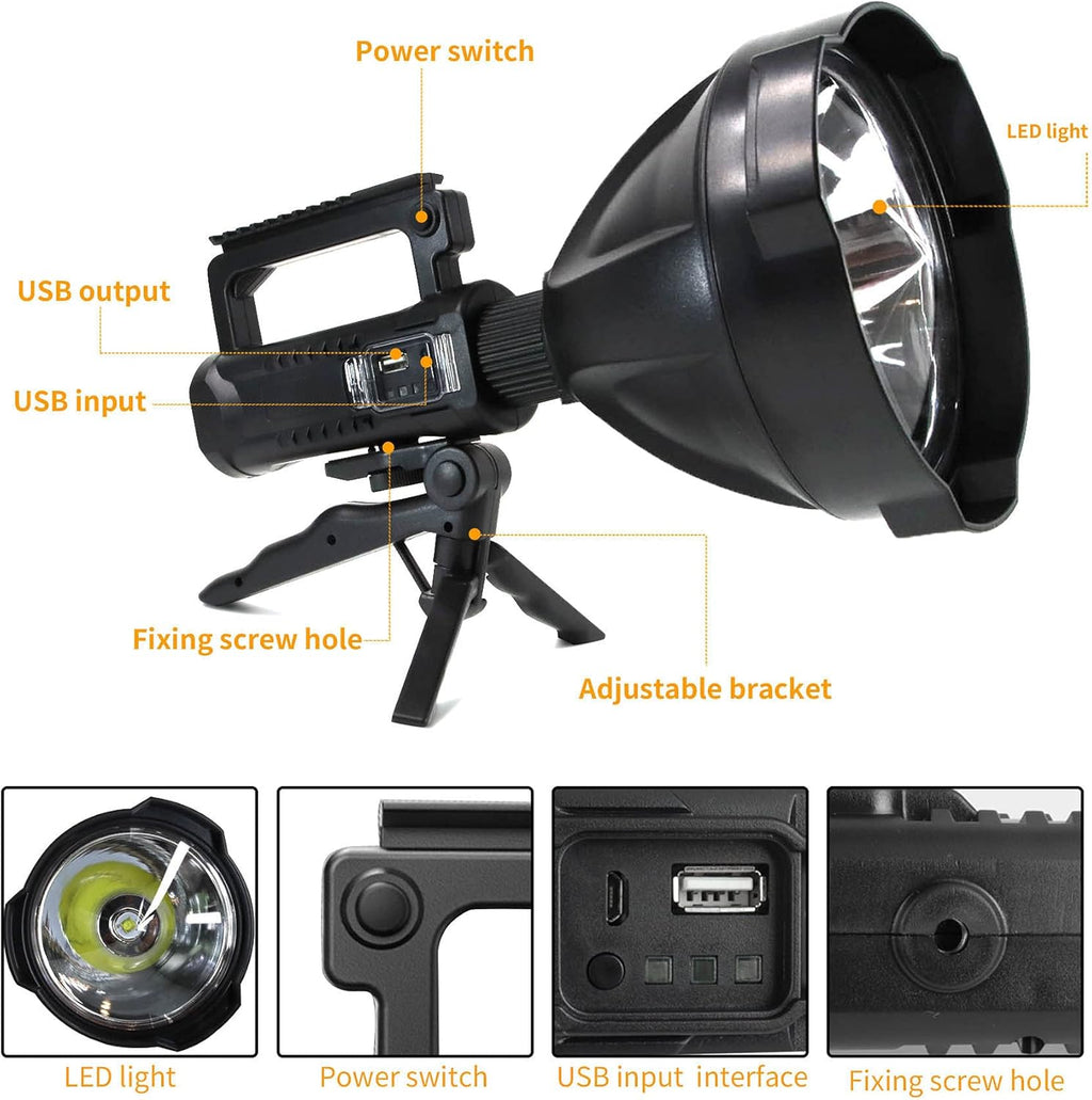 Rechargeable Handheld LED Flashlight 90000 High Lumens Z864