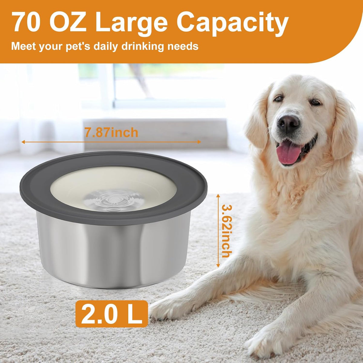 2L Stainless Steel Water Bowl V354094