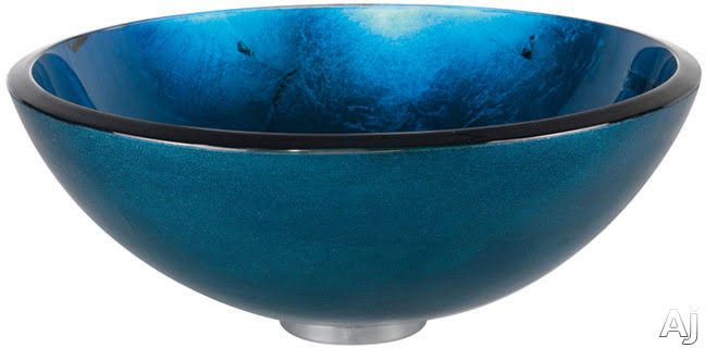 Blue Glass Vessel Sink J755