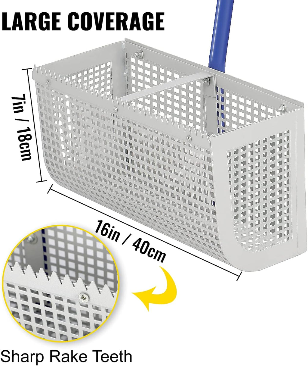 Sand Rake with 165 inches Detachable Pole Rope Net V407