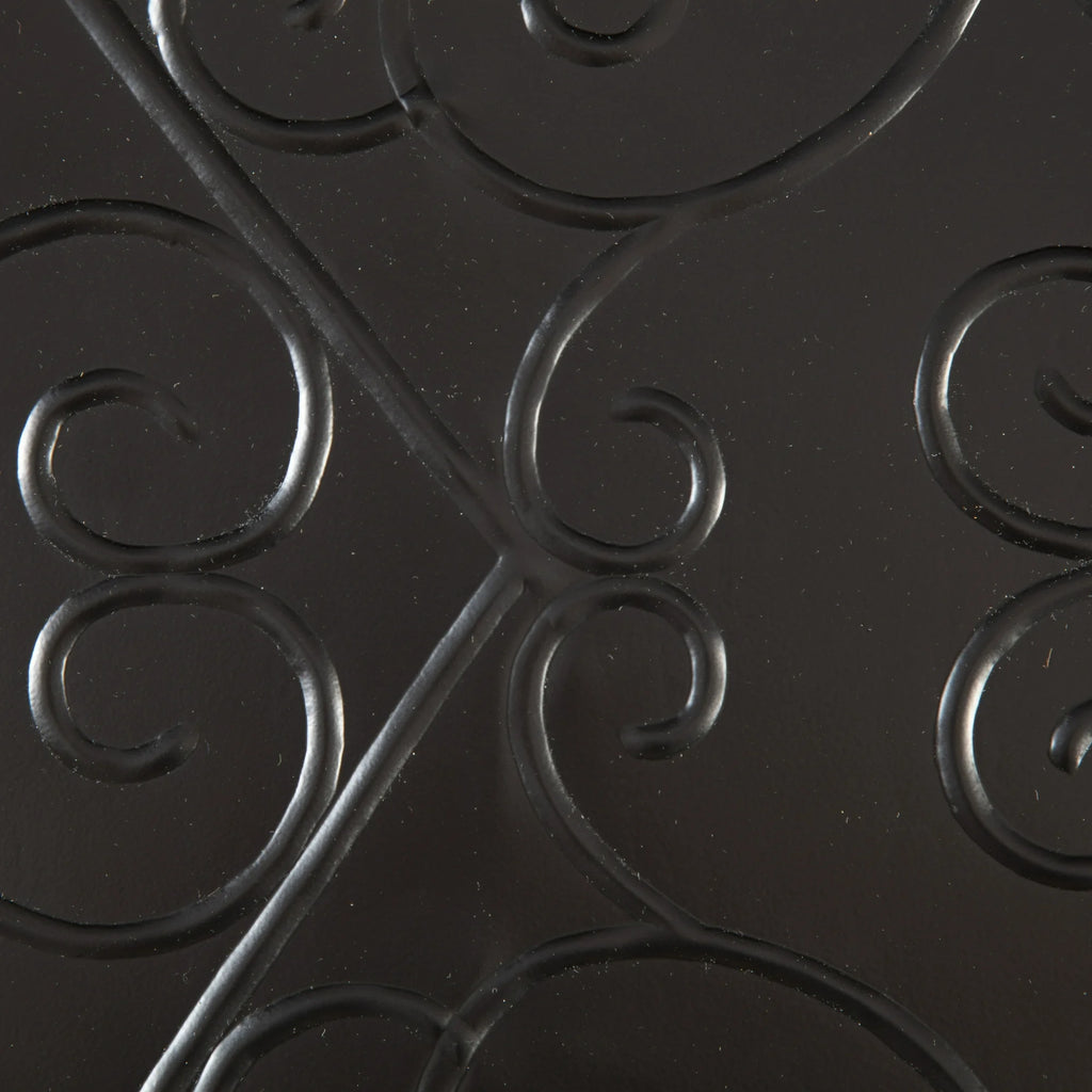Black Metal Boot Tray with Coir Insert Q6414