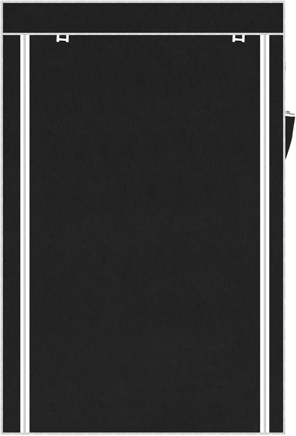 Black Non-Woven Fabric Portable Closet Wardrobe with Shelves and Cover J22423