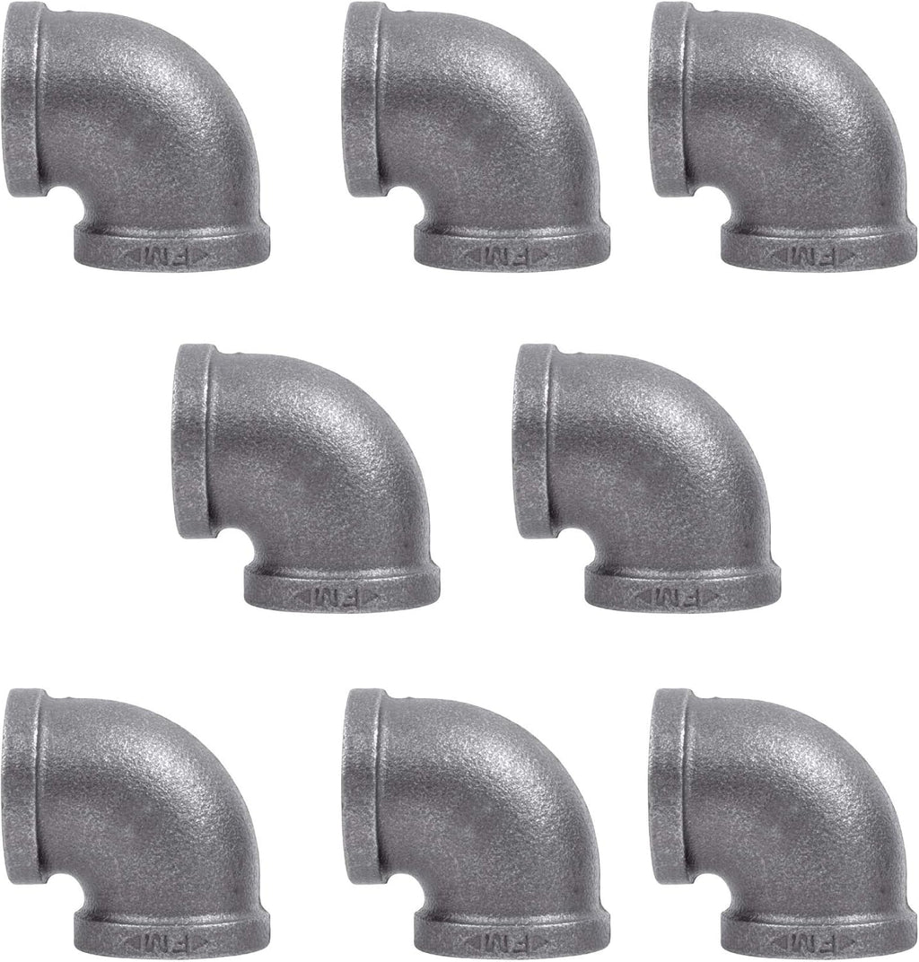 1/2 in. Black Malleable Iron 90 Degree Elbow, 10 Pack E1777