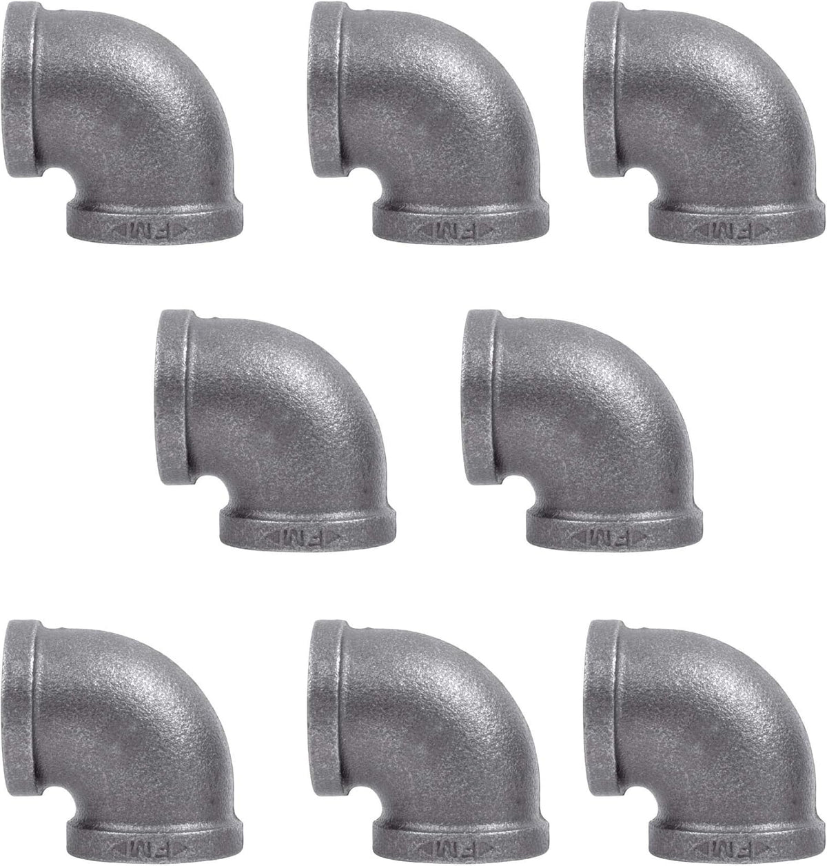1/2 in. Black Malleable Iron 90 Degree Elbow, 10 Pack E1777