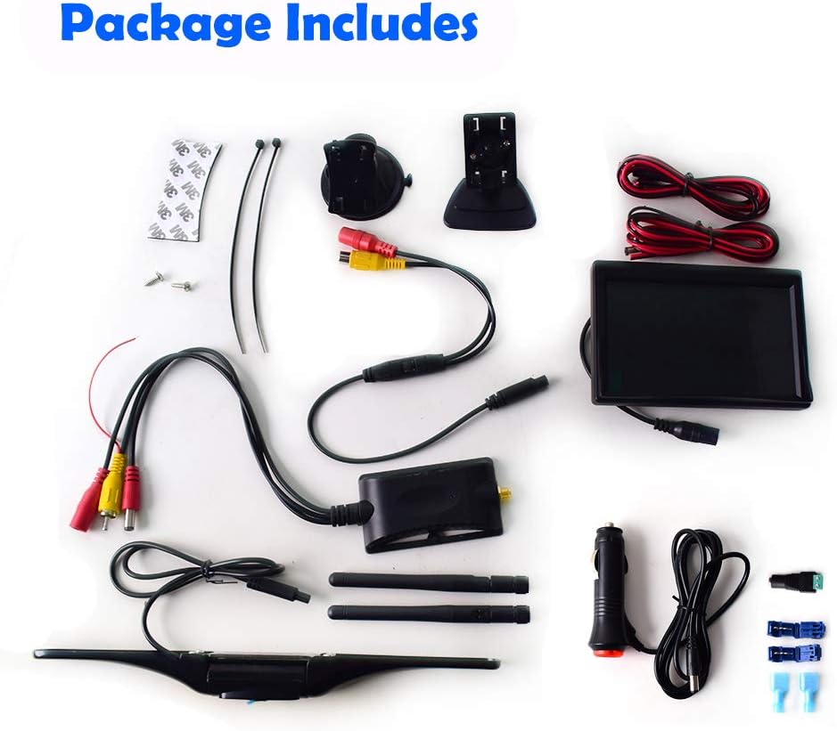 5 TFT LCD Monitor License Plate Backup Camera with 8 LED Night Vision E82360