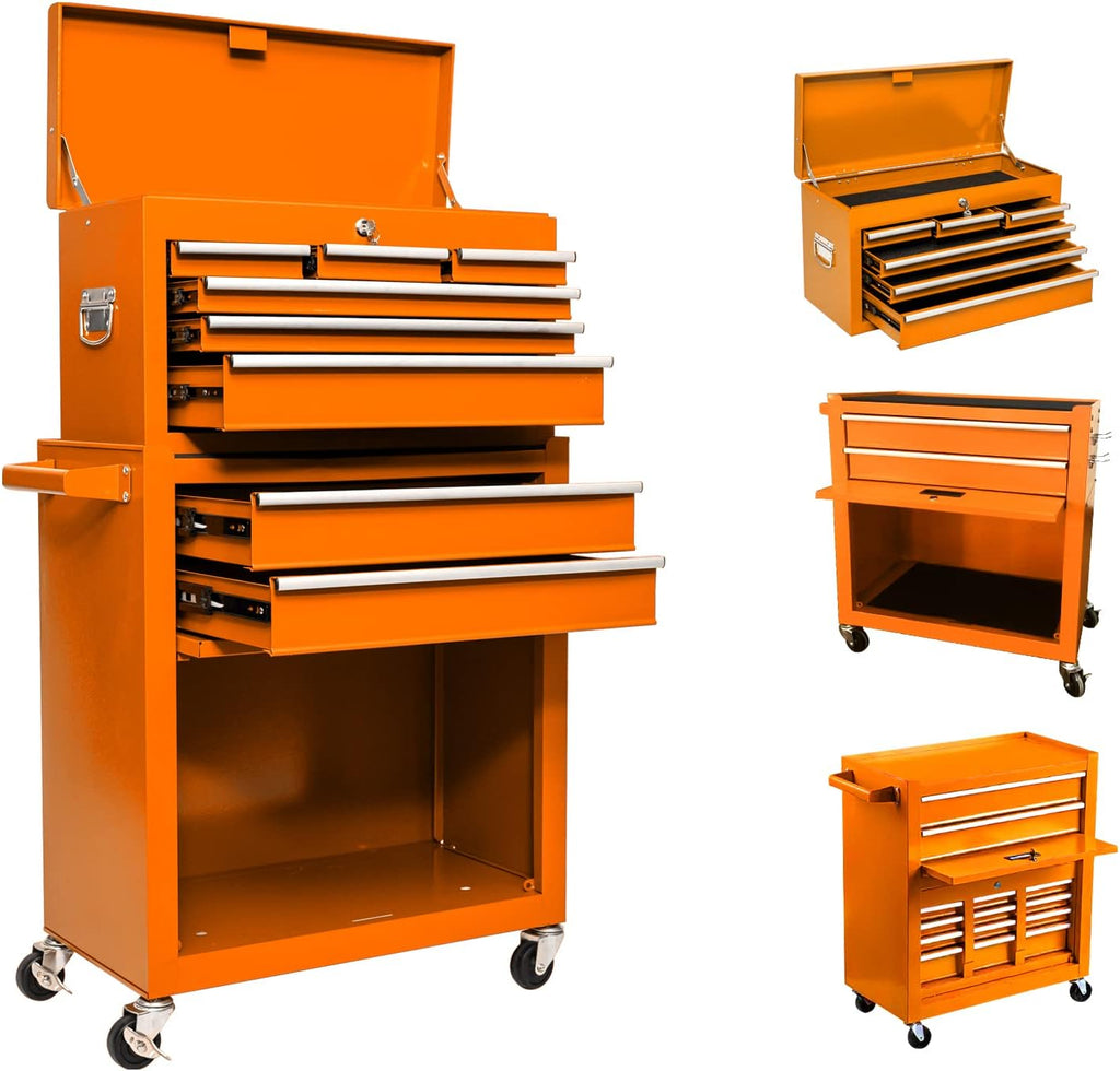 8 Drawer Rolling Tool Chest with 4 Wheels D617
