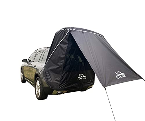 Black Waterproof SUV Camping Tent Awning with Screen Net L938