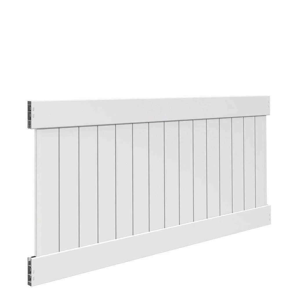 White Vinyl Privacy Fence Panel Kit W173