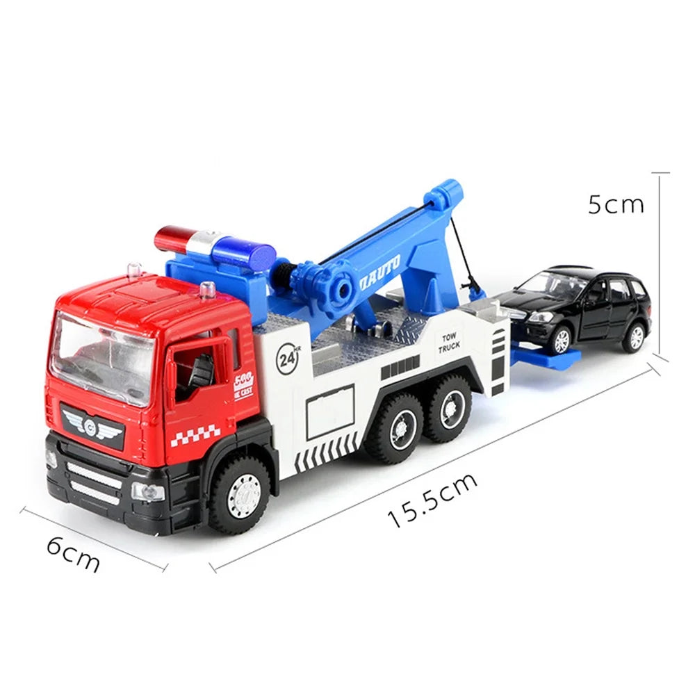 Pull Back Toy Tow Truck with Lights and Sound Y47976
