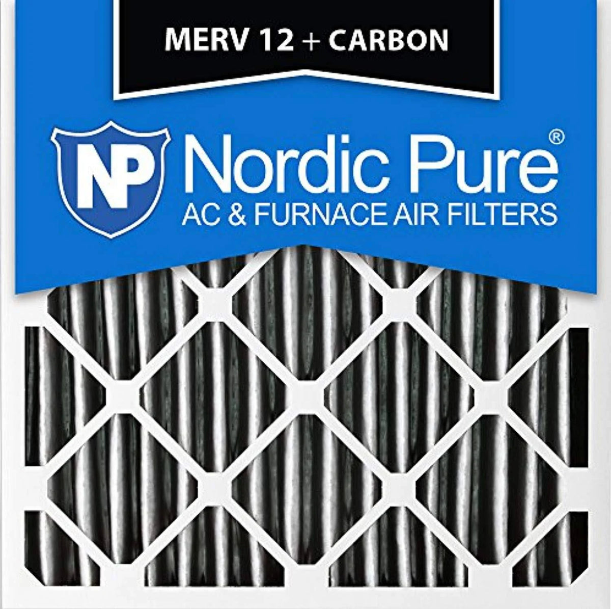 18x18x1 MERV 12 Pleated Carbon Air Filters 6 Pack H3886