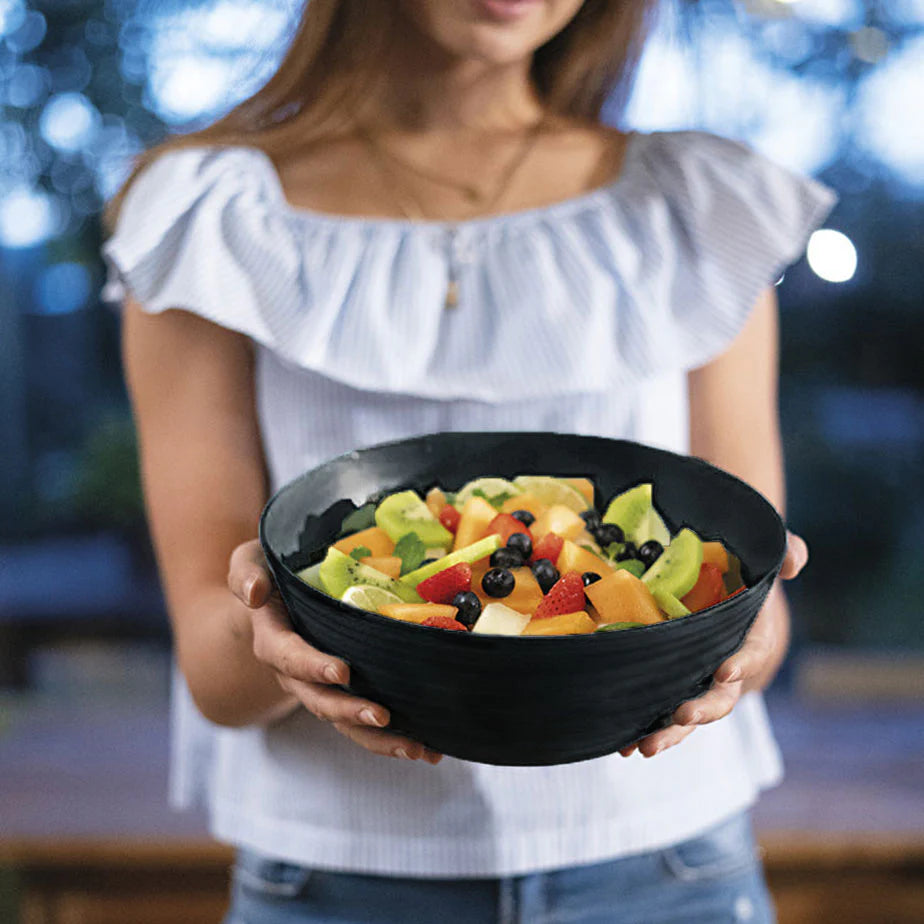 XL Bowl with lid black Z222