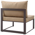 Brown Mocha Armless Outdoor Patio Chair Y766