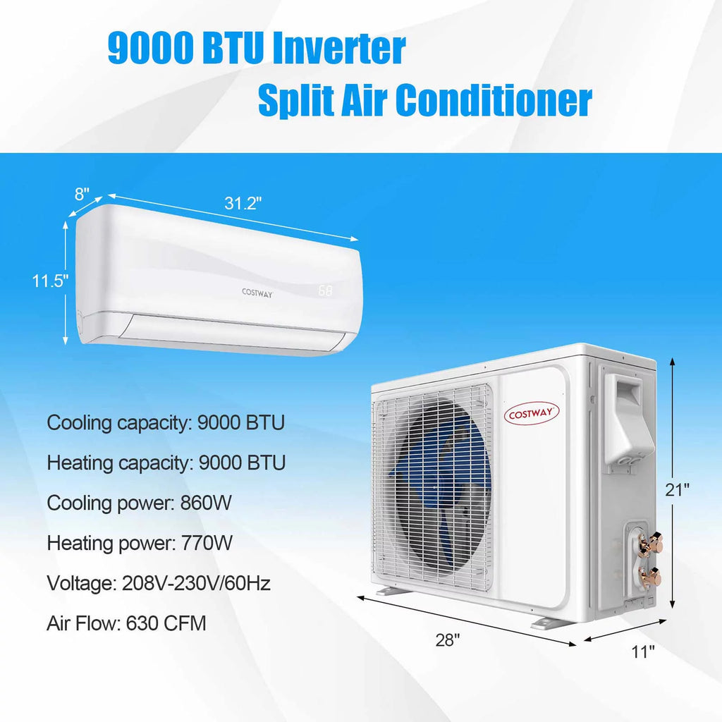 9000 BTU Split Air Conditioner & Heater V442