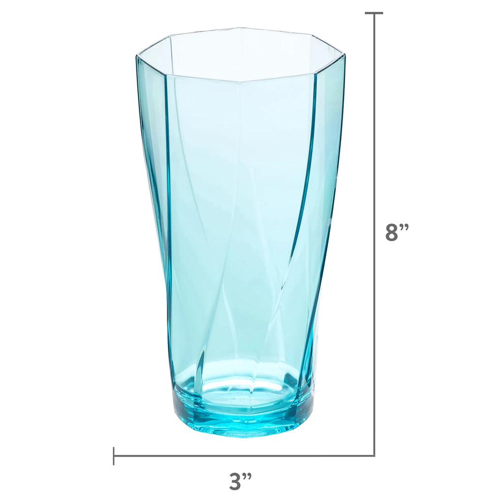 24-Ounce Assorted Plastic Tumblers, Set of 10 Cups S4254