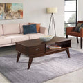 Solid Hardwood 48 Inch Wide Rectangle Mid Century Modern Coffee Table Z648722