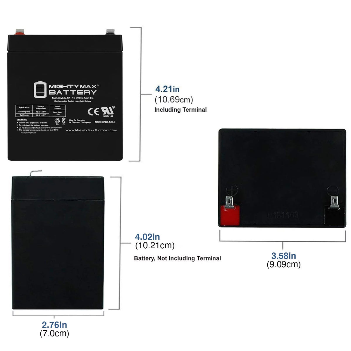 12V 5AH Replacement Battery K542627