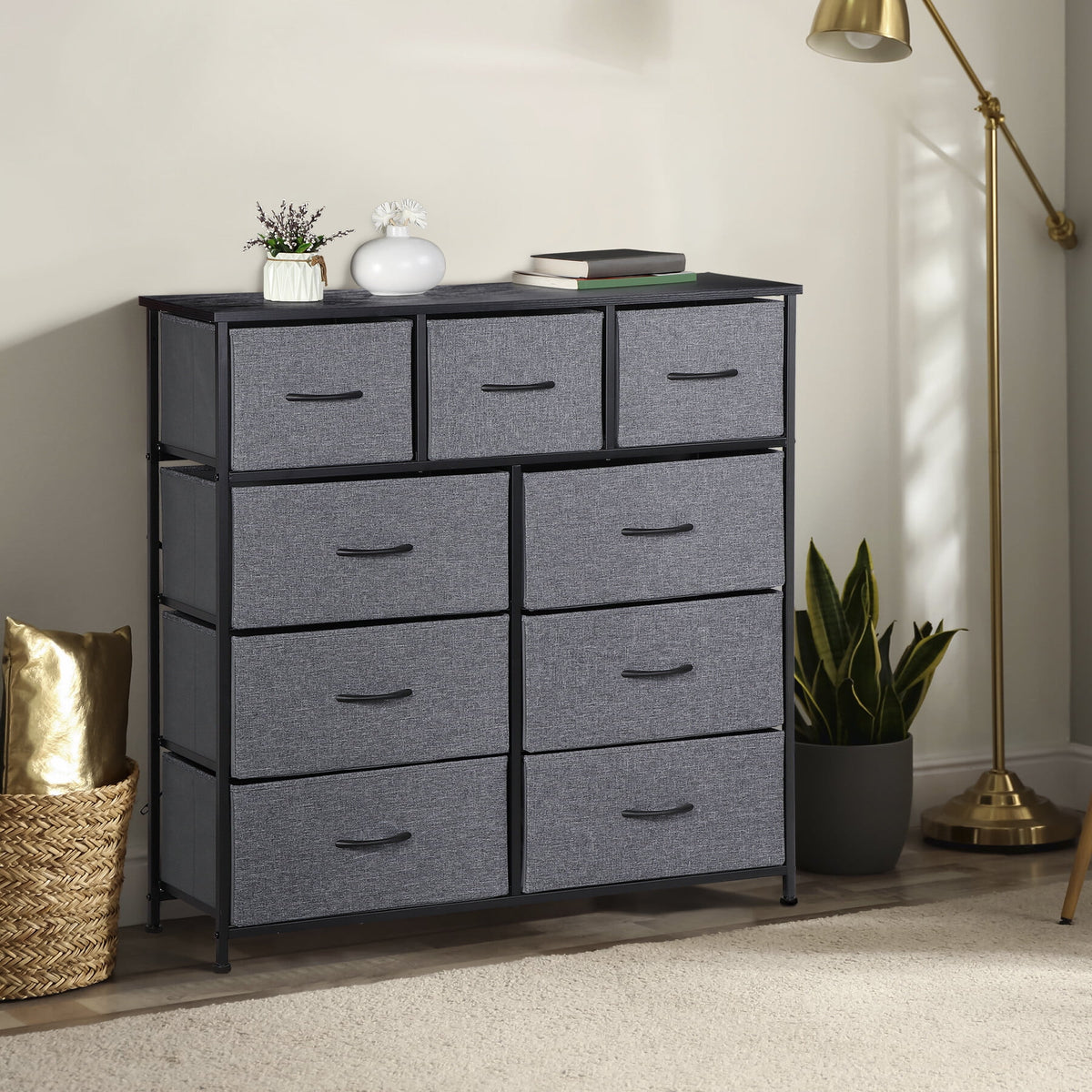 9 Drawer Fabric Storage Dresser V563